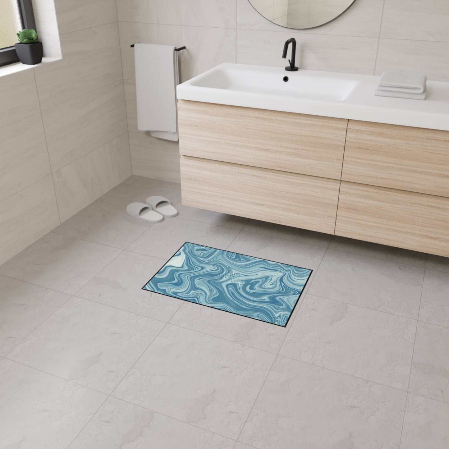 Decorative Heavy Duty Non-Slip Floor Mat Stylish Design Perfect for Entryway Kitchen Décor Garage Rug Coffee Bar Bathroom Floor Door Mat