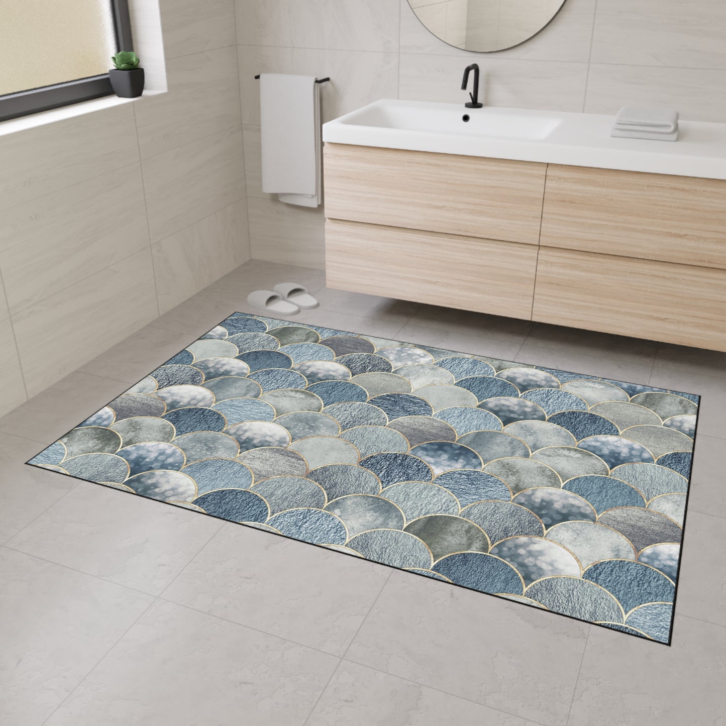 Decorative Heavy Duty Non-Slip Floor Mat Stylish Design Perfect for Entryway Kitchen Décor Garage Rug Coffee Bar Bathroom Floor Door Mat