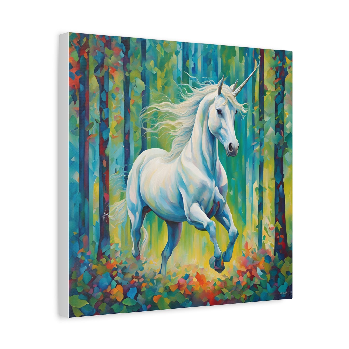 Unicorn Print Wall Art | Matte Canvas, Stretched, 1.25" | Fantasy | Anime | Modern Art | Mystic |