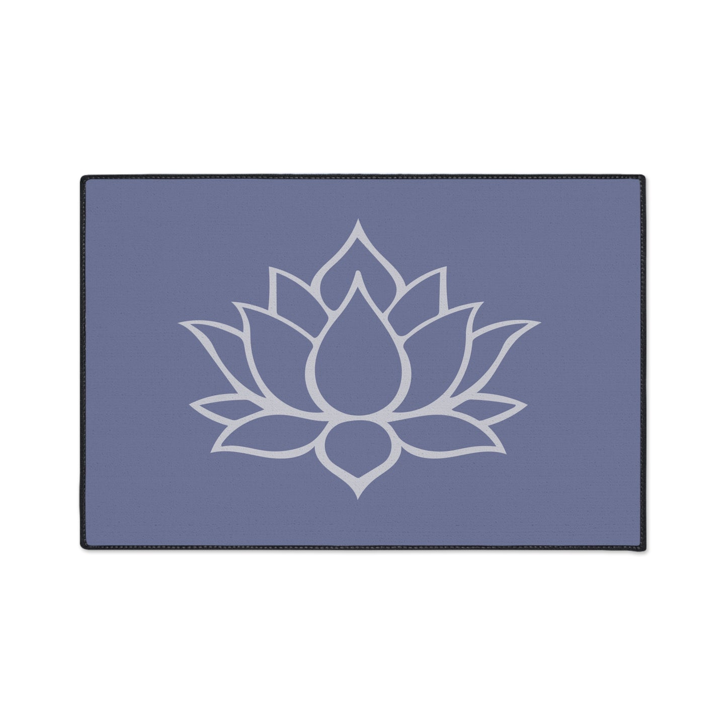 Decorative Heavy Duty Non-Slip Floor Mat Stylish Design Perfect for Entryway Kitchen Décor Grey Lotus Blossom Floral Design Rug Bathroom Mat