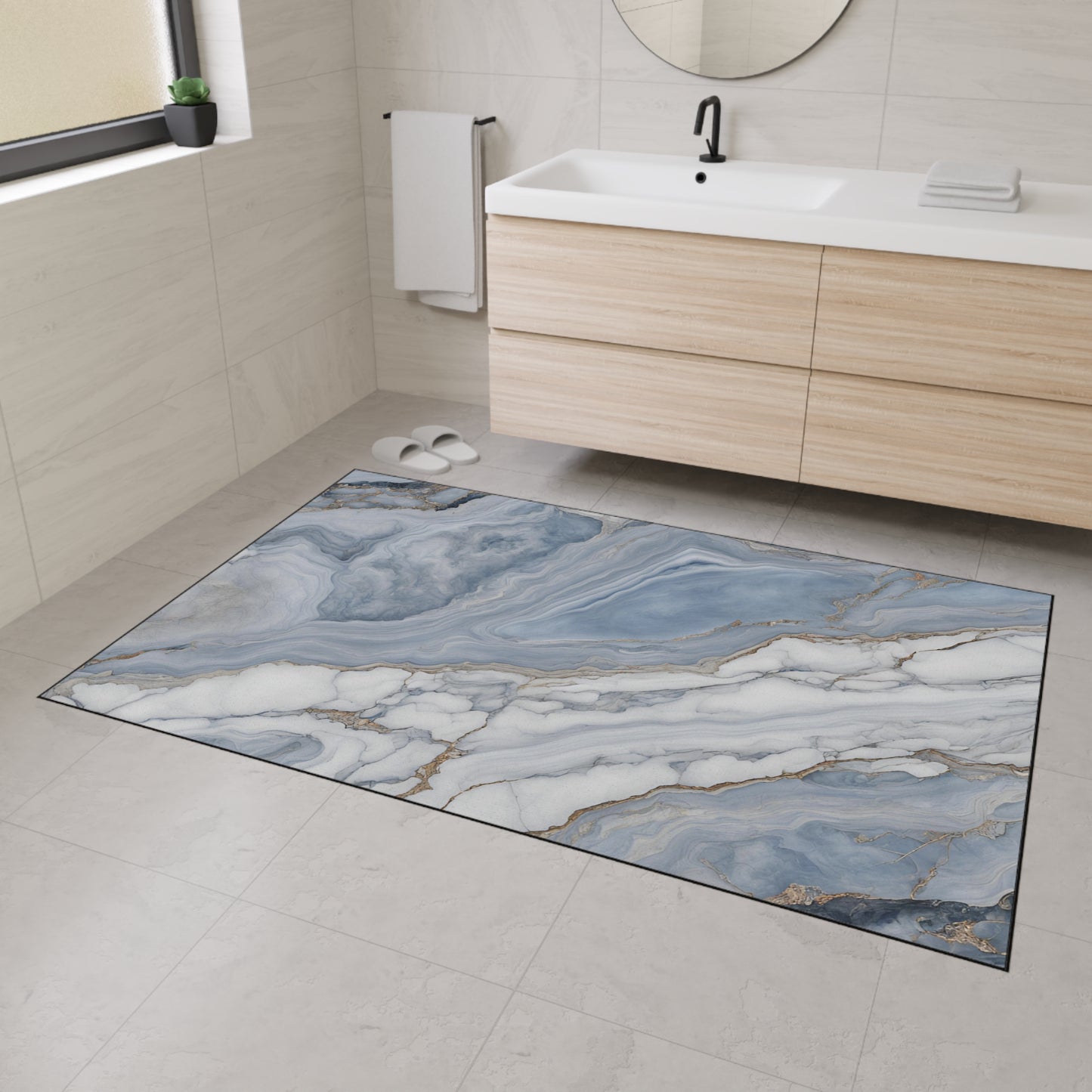 Decorative Heavy Duty Non-Slip Floor Mat Stylish Design Perfect for Entryway Kitchen Décor Garage Rug Coffee Bar Bathroom Floor Door Mat