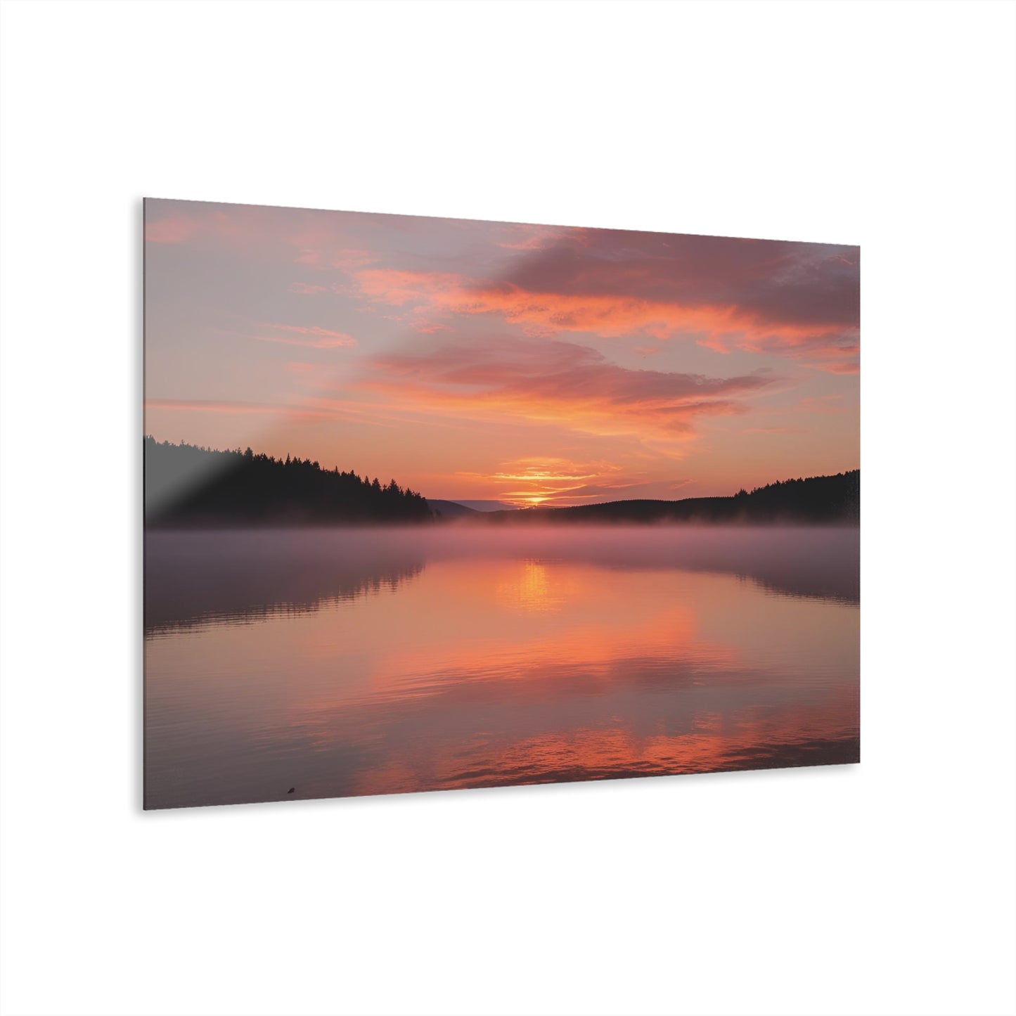Large Sunrise Sunset Acrylic Print with French Cleat Nature Lover Wall Art Mountain Life Gift Spiritual Zen Artwork Modern Home Decor