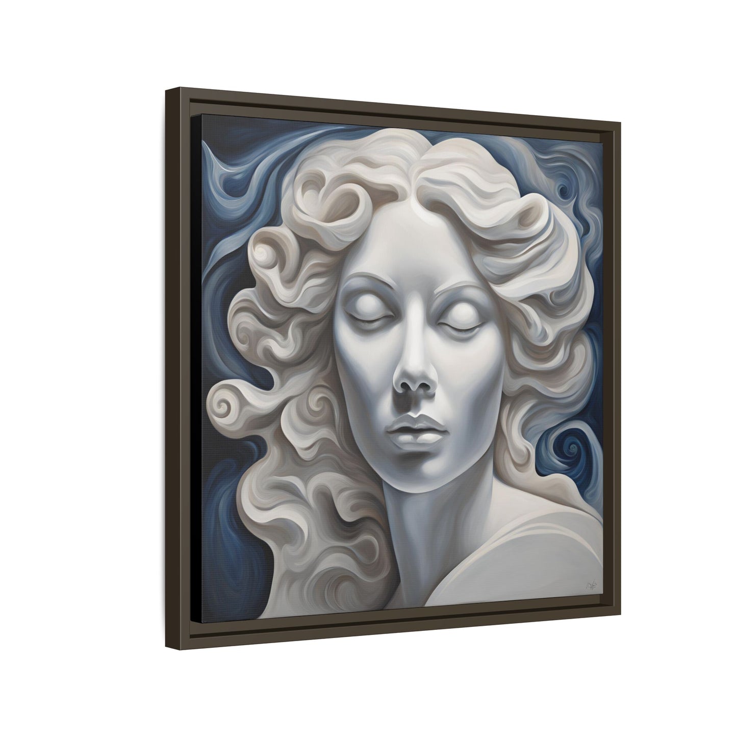 Modern Abstract Woman's Face Design Unique Framed Print Canvas Wall Decor Gift 3 frame colors to chose from