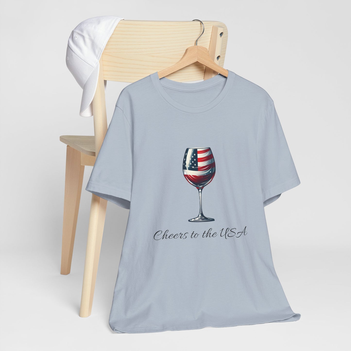 Cheers to USA T-shirt | Patriotic | USA | Wine Lovers | Unisex