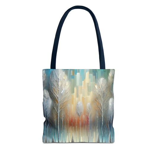 Modern Art Christmas Tote Bag Holiday Cheer Gift Glam Winter Accessory Reusable Winter Tree Shopping Bag Xmas Joy Unisex Bag for Him Her