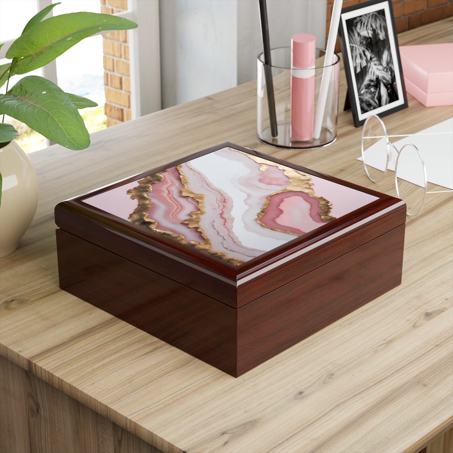 Unique Jewelry Box Trinket Box Bedroom Dresser Decor Vanity Gift Box - 3 colors to choose from