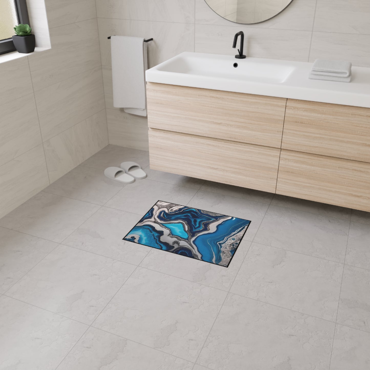 Decorative Heavy Duty Non-Slip Floor Mat Stylish Design Perfect for Entryway Kitchen Décor Garage Rug Coffee Bar Bathroom Floor Door Mat