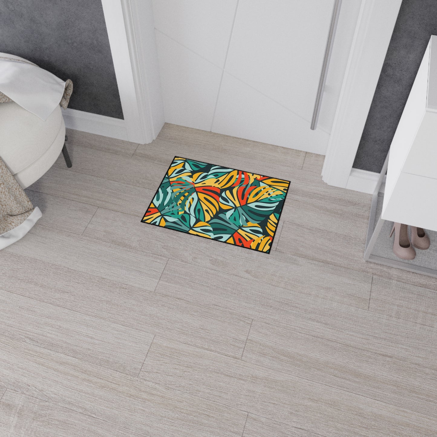Decorative Heavy Duty Non-Slip Floor Mat Stylish Design Perfect for Entryway Kitchen Décor Beachy Hawaiian Rug Tropical Bathroom Floor