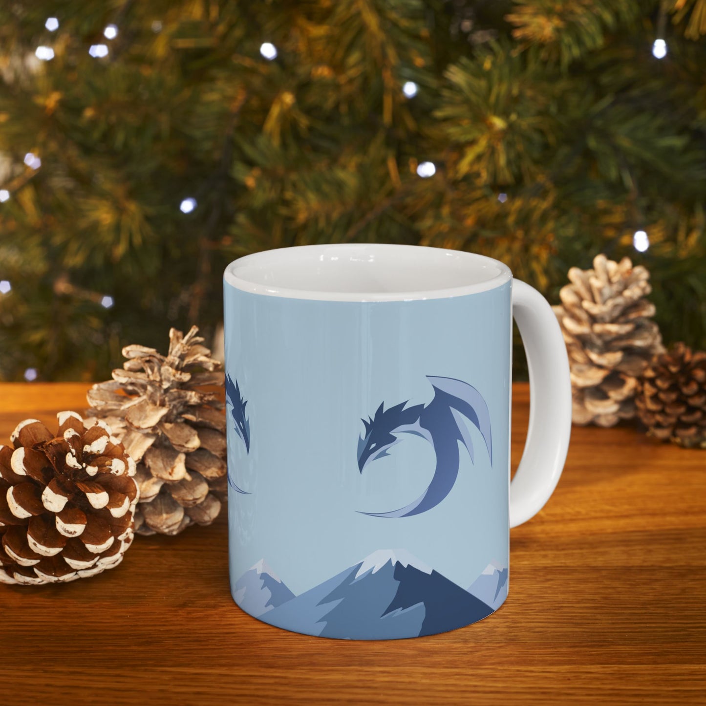 Anime Dragon on Mountain Mug Gamer Gift Mug Dragon Lover Gift