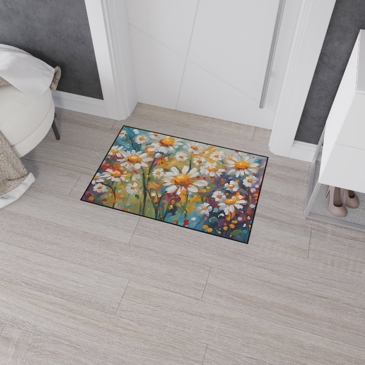 Decorative Heavy Duty Non-Slip Floor Mat Stylish Design Perfect for Entryway Kitchen Décor Garage Rug Coffee Bar Bathroom Floor Door Mat