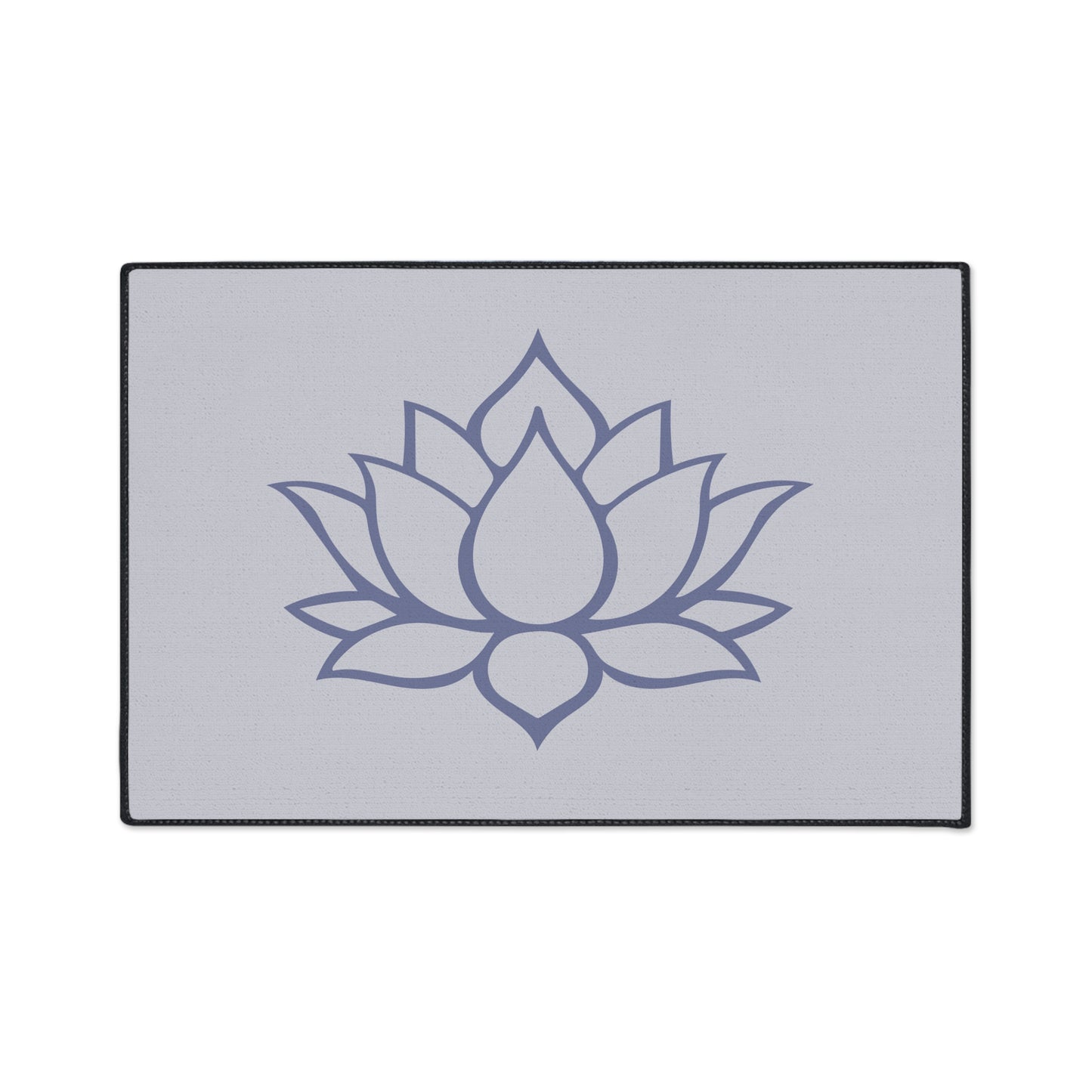 Decorative Heavy Duty Non-Slip Floor Mat Stylish Design Perfect for Entryway Kitchen Décor Grey Lotus Blossom Floral Design Rug Bathroom Mat