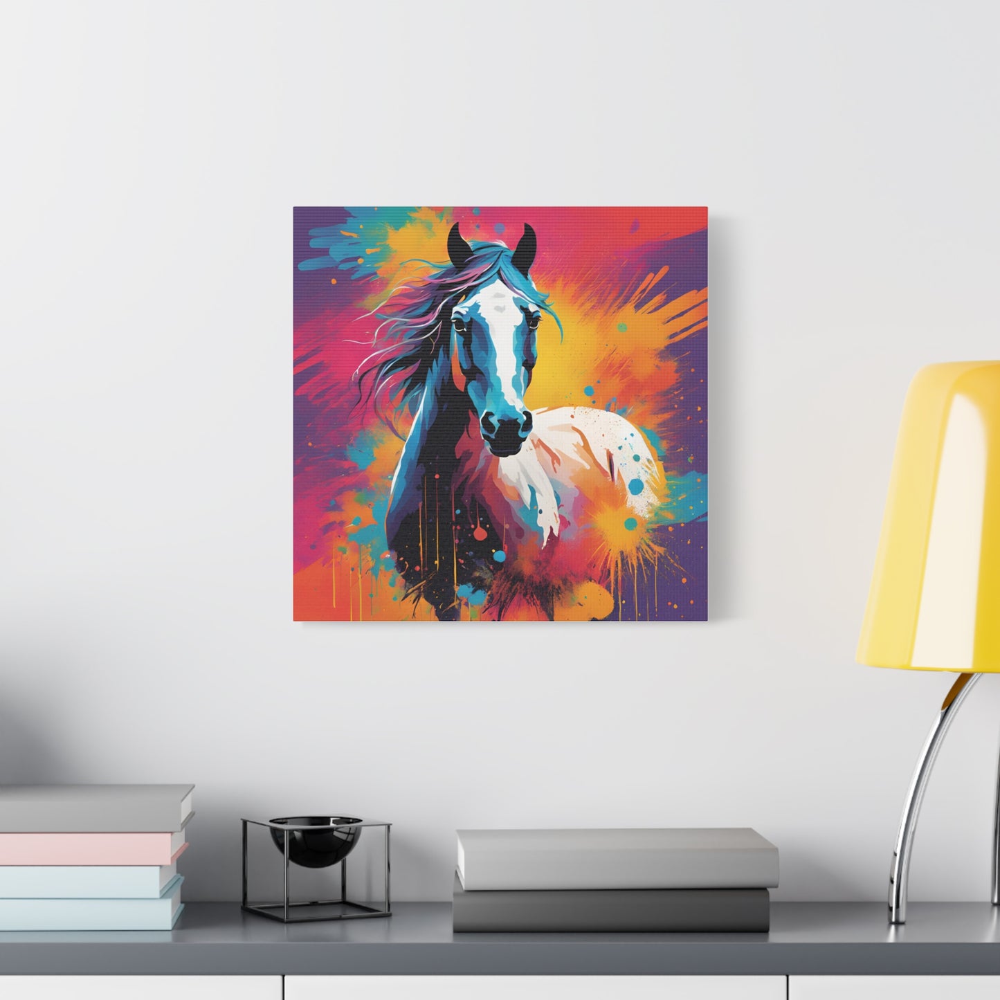 Horse Print Wall Art | Matte Canvas, Stretched, 1.25" | Modern Art | Animal Lover | Equestrian |