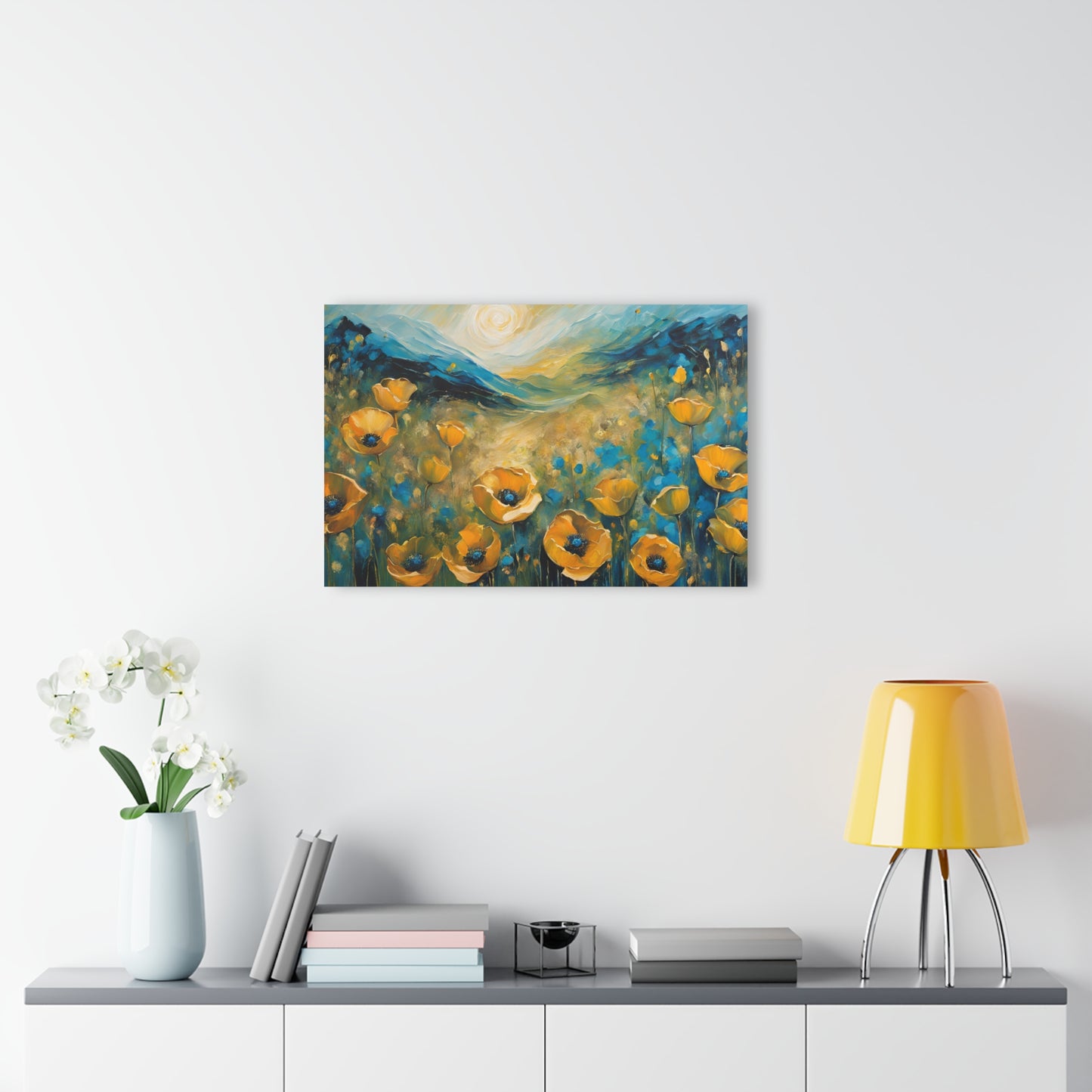 Large Floral Design Acrylic Print with French Cleat Nature Lover Wall Art Flower Lover Gift Outdoors Artwork Modern Garden Home Decor