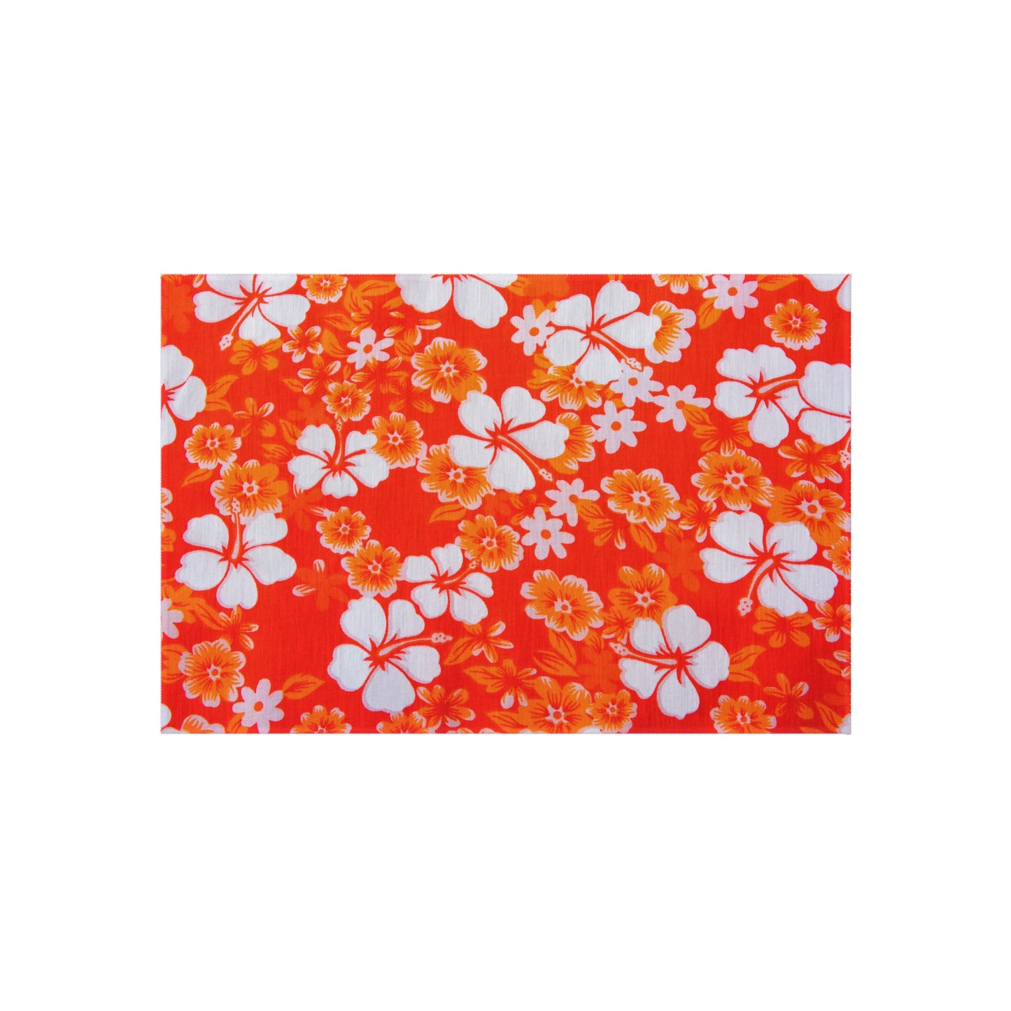 Tropical Chenille Outdoor Rug with No-Skid Backing Cozy Outdoor Carpet Patio Decor Hawaiian Floral Beachy Gazebo Rug Pool Area Decor