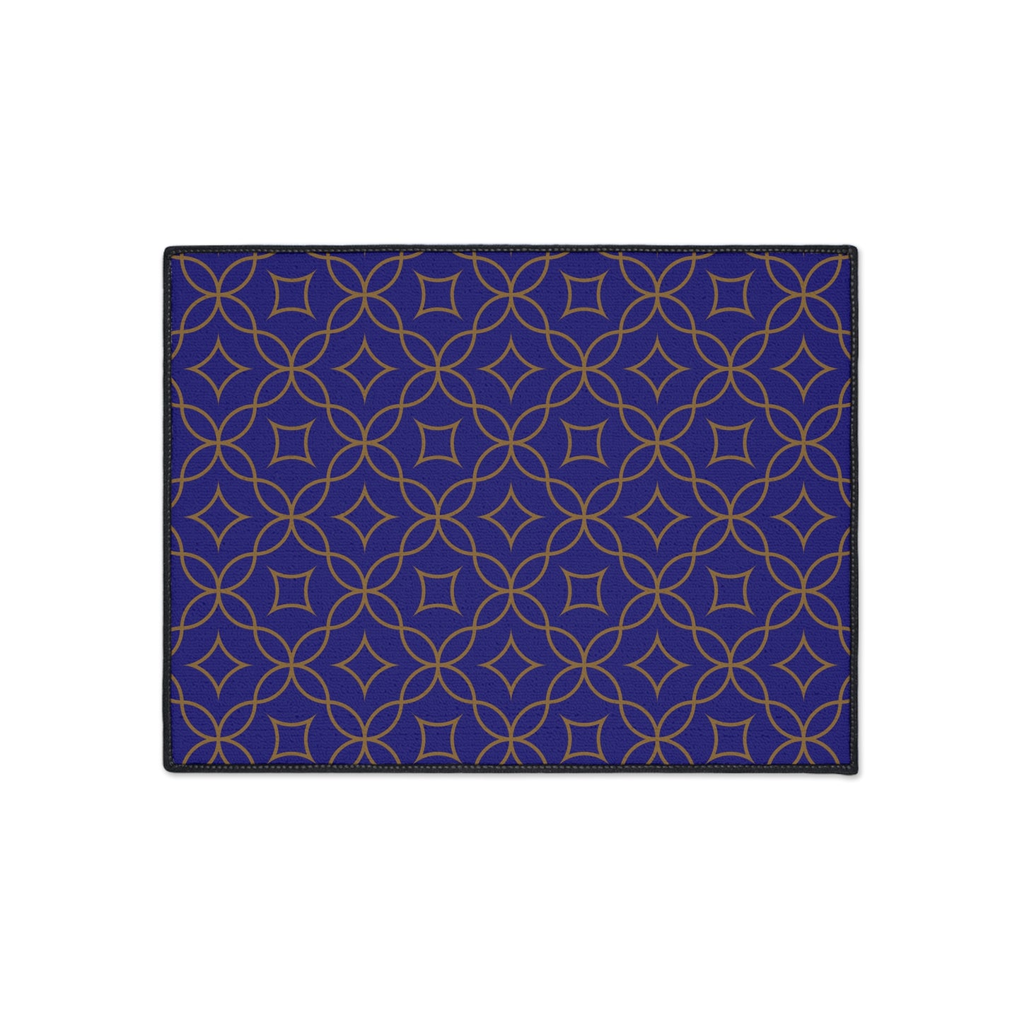 Decorative Heavy Duty Non-Slip Floor Mat Stylish Design Perfect for Entryway Kitchen Décor Blue Floral Geometric Design Rug Bathroom Mat