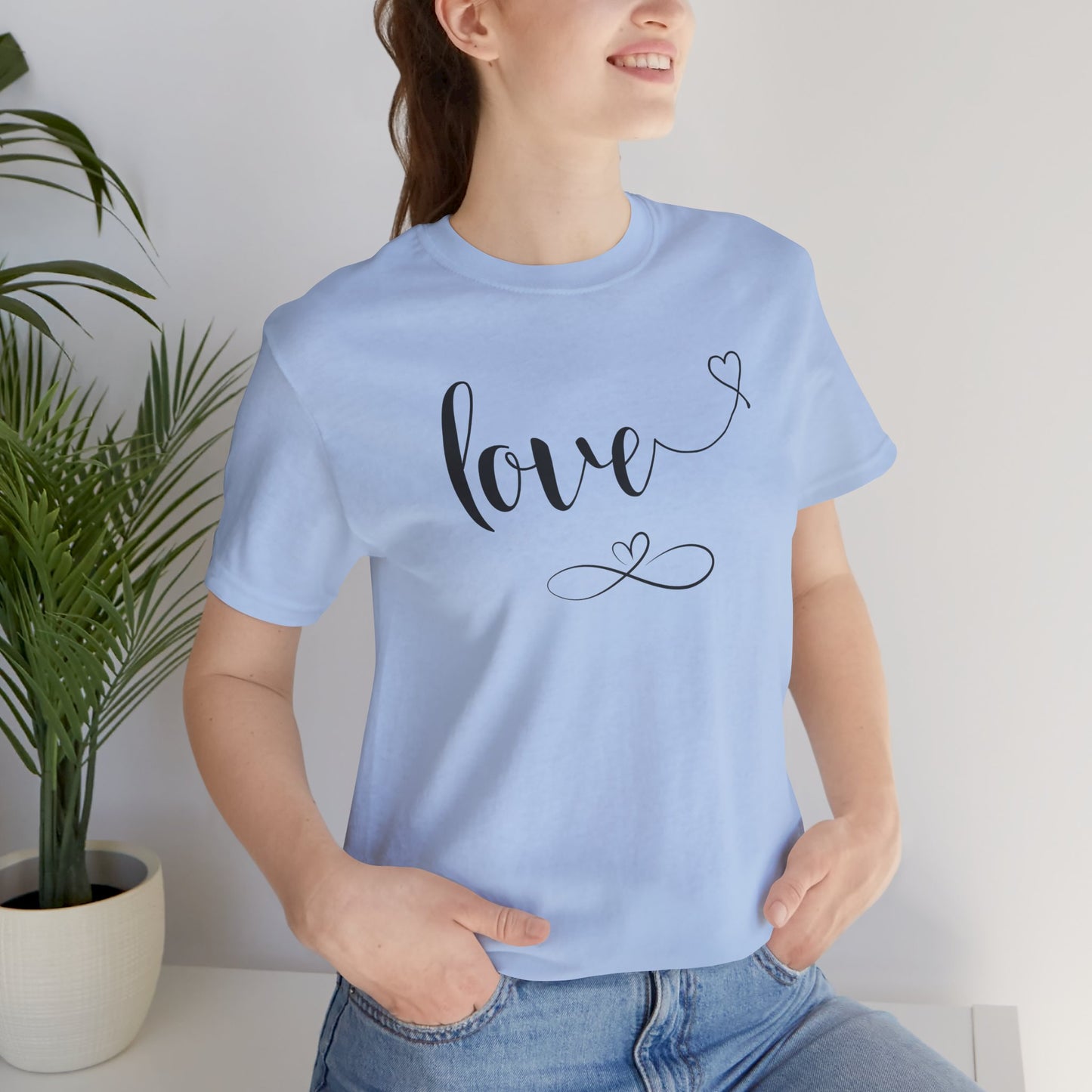 Love T-shirt | Unisex Gift for Her | Gift for Mom Wife Sister | Heart T-Shirt |