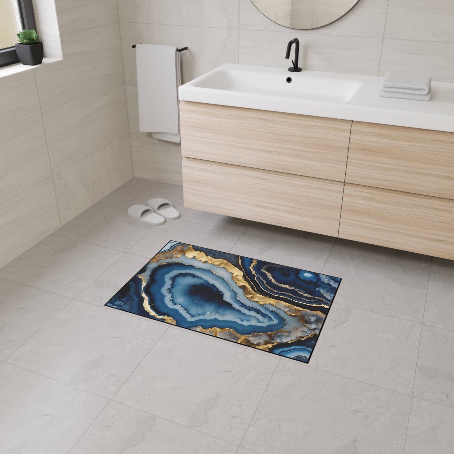 Decorative Heavy Duty Non-Slip Floor Mat Stylish Design Perfect for Entryway Kitchen Décor Garage Rug Coffee Bar Bathroom Floor Door Mat