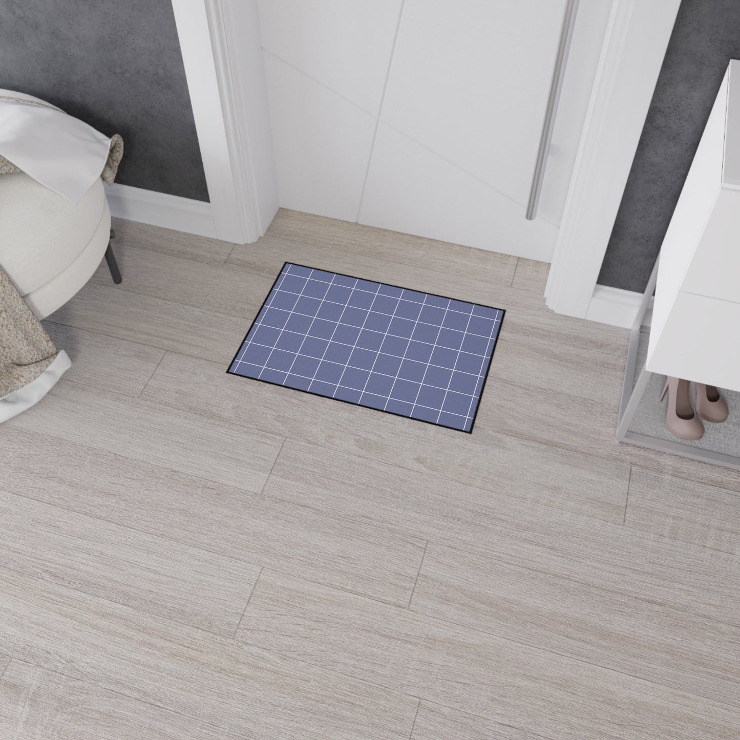 Decorative Heavy Duty Non-Slip Floor Mat Stylish Design Perfect for Entryway Kitchen Décor Grey Floral Geometric Design Rug Bathroom Mat