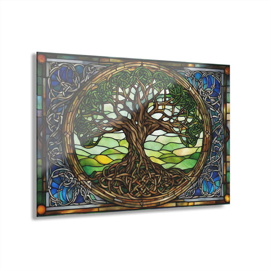 Large Tree of Life Acrylic Print with French Cleat Tree Lover Wall Art Gardener Gift Plant Lover Artwork Modern Home Decor