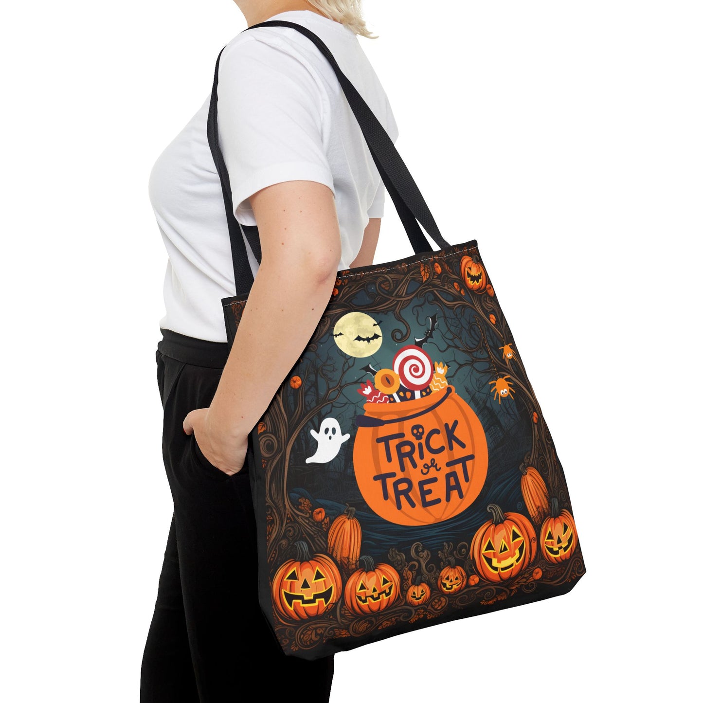 Halloween Tote Bag | Carryall | Grocery Bag | Shopping Bag | Pumpkin | Autumn | Trick or Treat | Candy Bag |