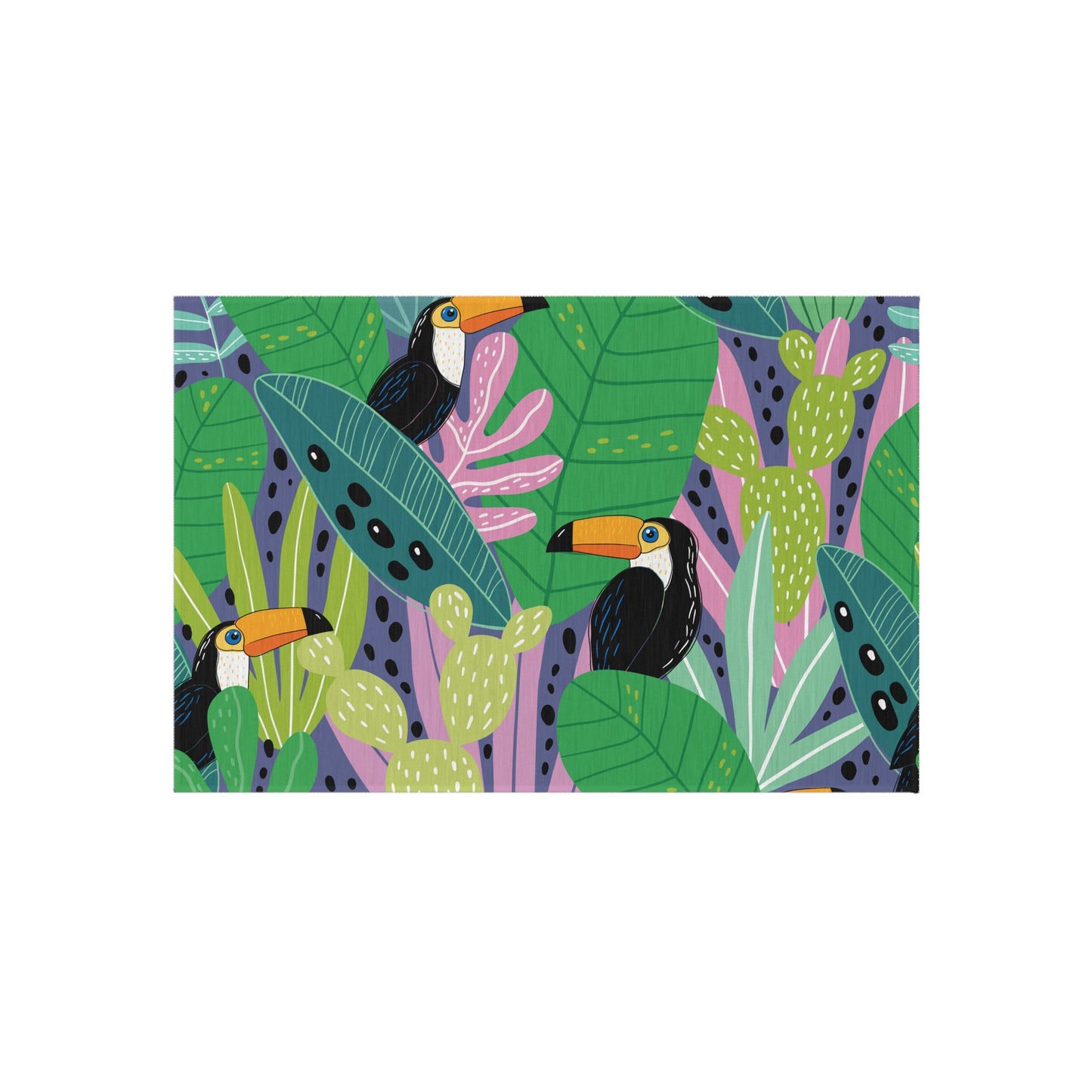 Tropical Chenille Outdoor Rug with No-Skid Backing Cozy Outdoor Carpet Patio Decor Gazebo Rug Pool Area Decor Outdoor Kitchen Carpet