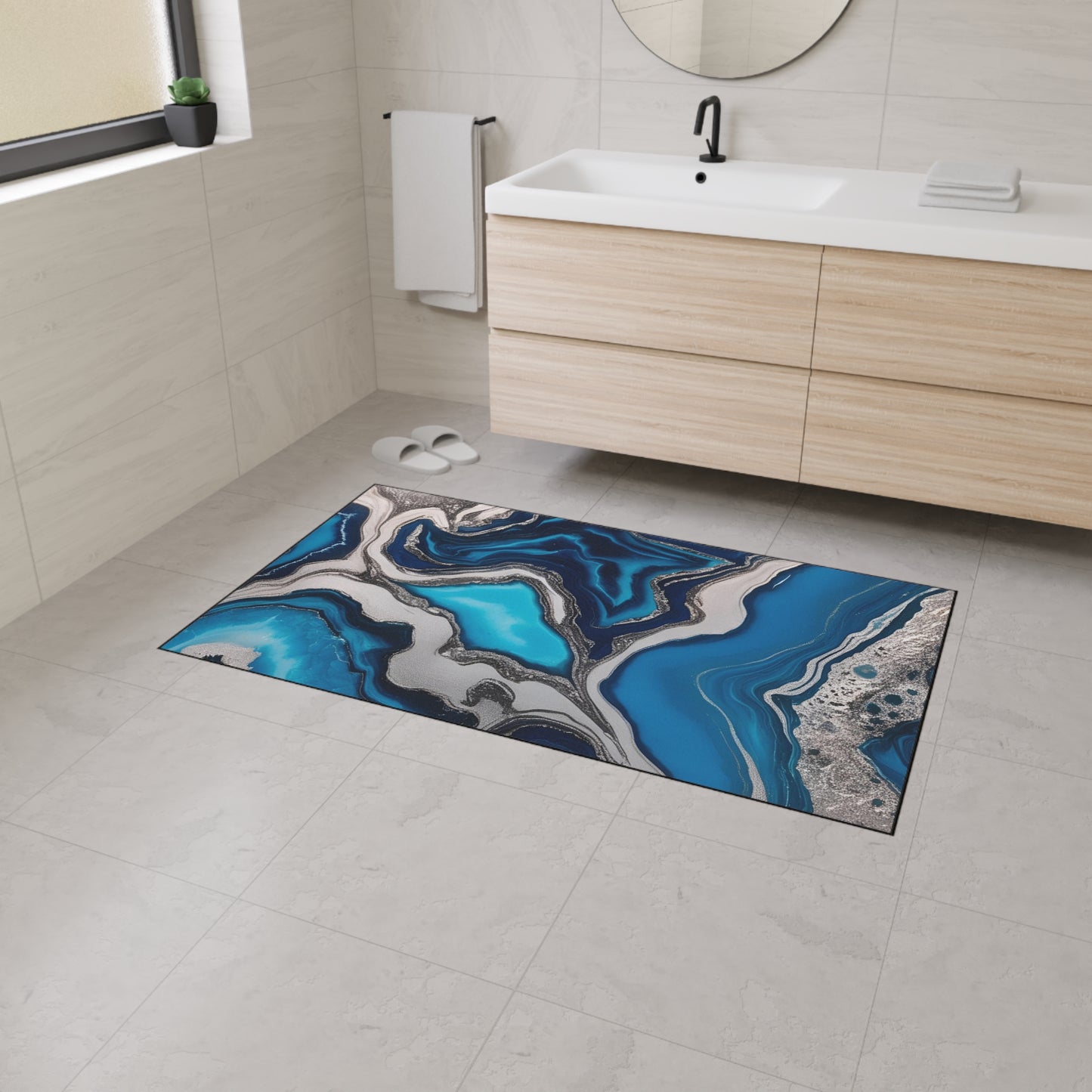 Decorative Heavy Duty Non-Slip Floor Mat Stylish Design Perfect for Entryway Kitchen Décor Garage Rug Coffee Bar Bathroom Floor Door Mat