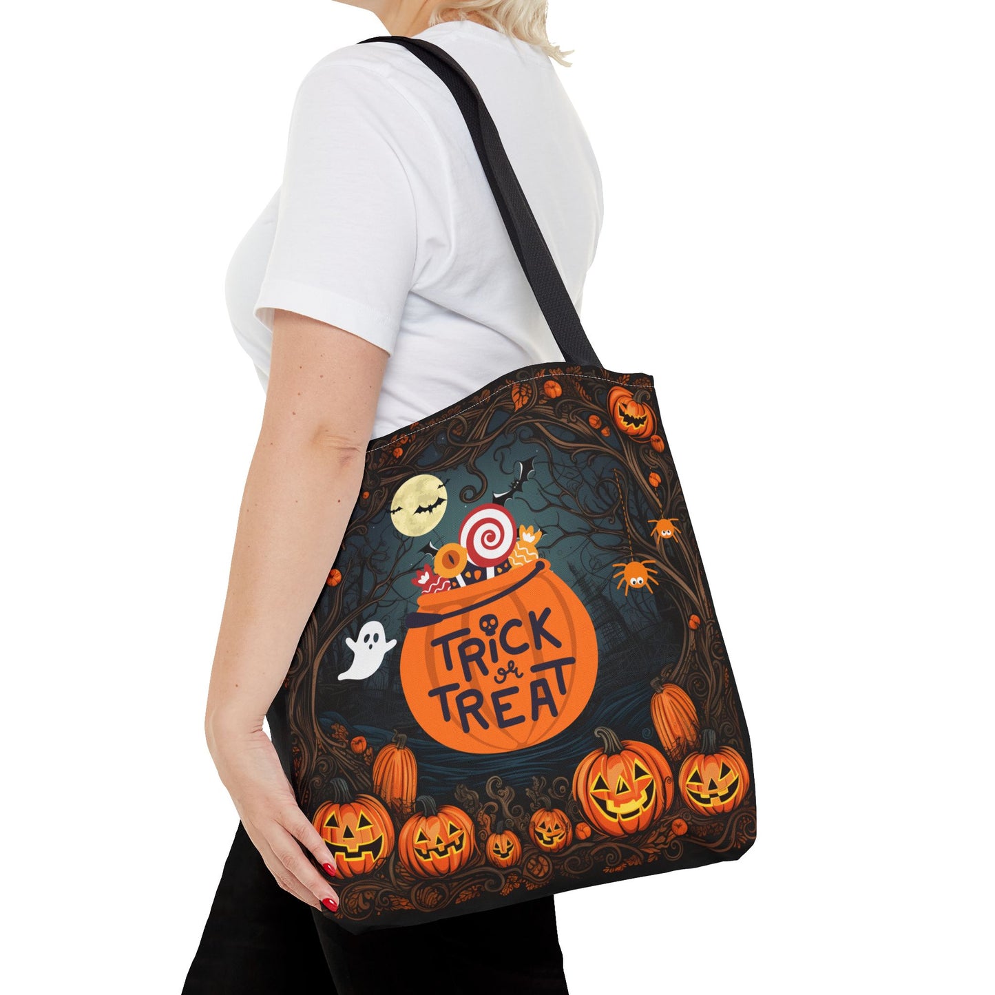 Halloween Tote Bag | Carryall | Grocery Bag | Shopping Bag | Pumpkin | Autumn | Trick or Treat | Candy Bag |