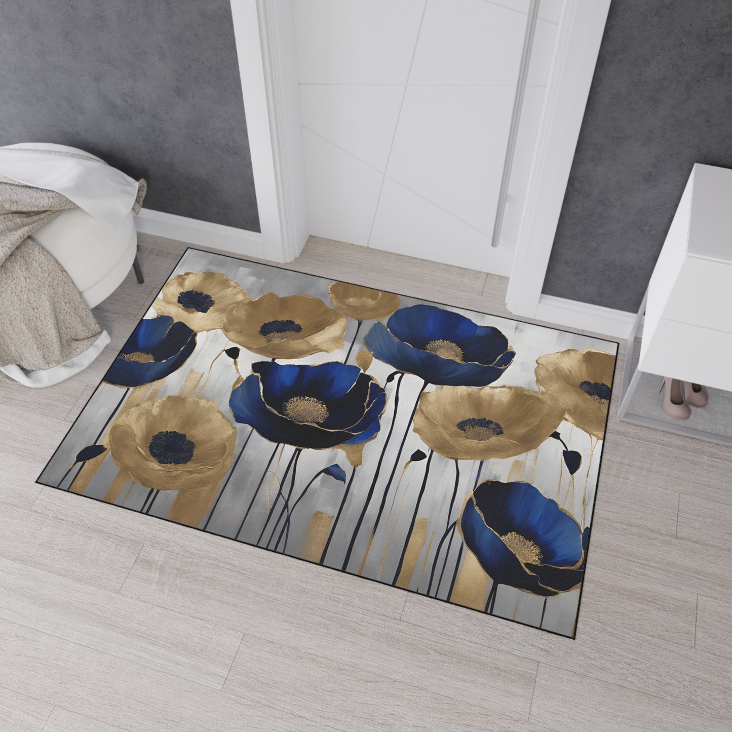 Decorative Heavy Duty Non-Slip Floor Mat Stylish Design Perfect for Entryway Kitchen Décor Garage Rug Coffee Bar Bathroom Floor Door Mat