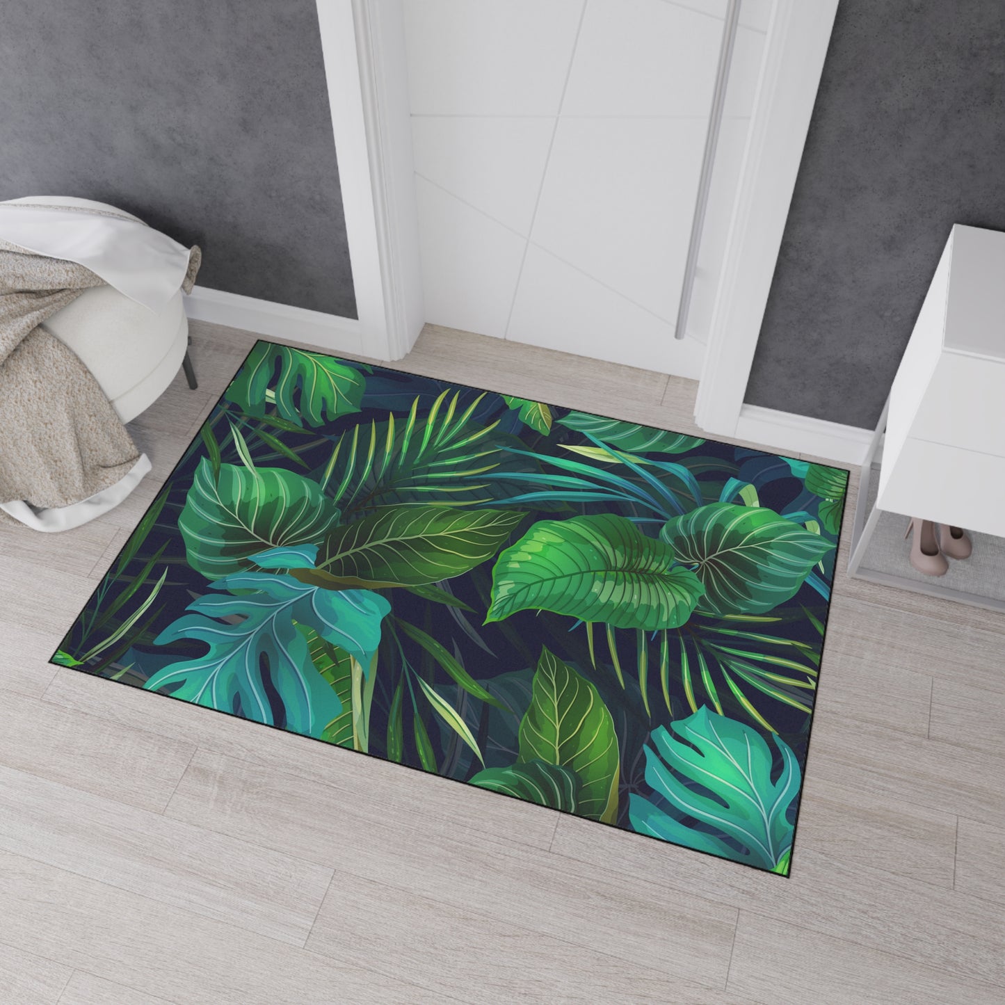 Decorative Heavy Duty Non-Slip Floor Mat Stylish Design Perfect for Entryway Kitchen Décor Beachy Hawaiian Rug Tropical Bathroom Floor