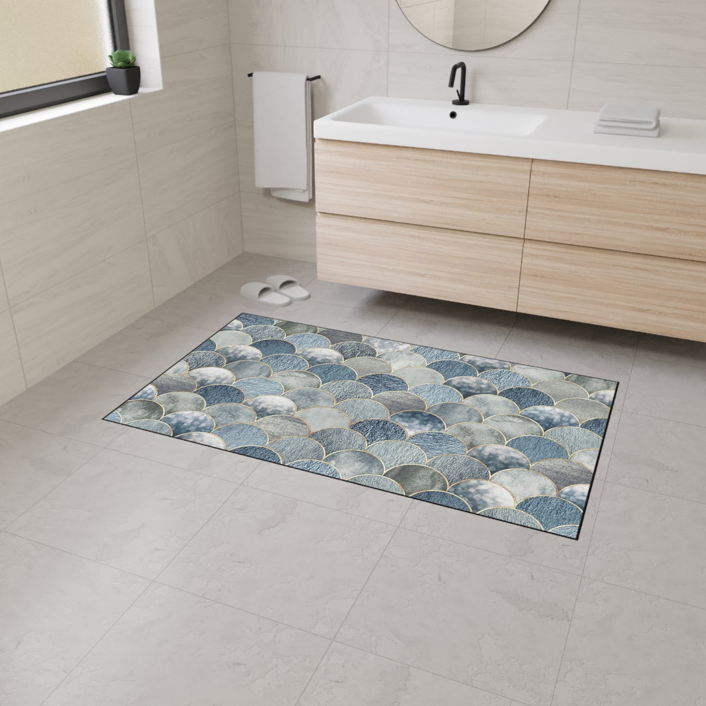 Decorative Heavy Duty Non-Slip Floor Mat Stylish Design Perfect for Entryway Kitchen Décor Garage Rug Coffee Bar Bathroom Floor Door Mat