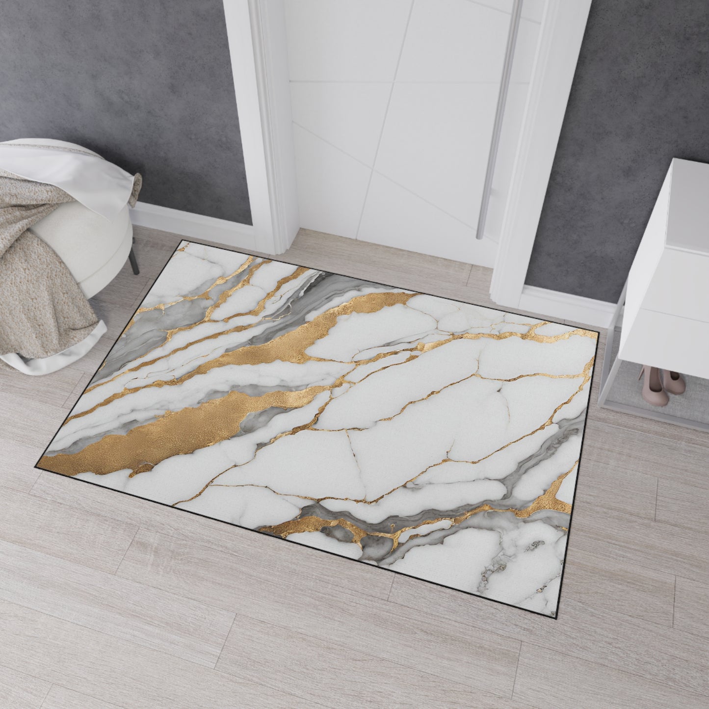 Decorative Heavy Duty Non-Slip Floor Mat Stylish Design Perfect for Entryway Kitchen Décor Garage Rug Coffee Bar Bathroom Floor Door Mat
