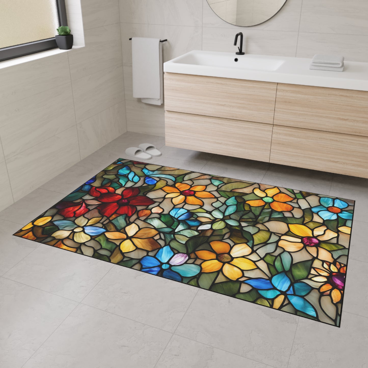 Decorative Heavy Duty Non-Slip Floor Mat Stylish Design Perfect for Entryway Kitchen Décor Garage Rug Coffee Bar Bathroom Floor Door Mat