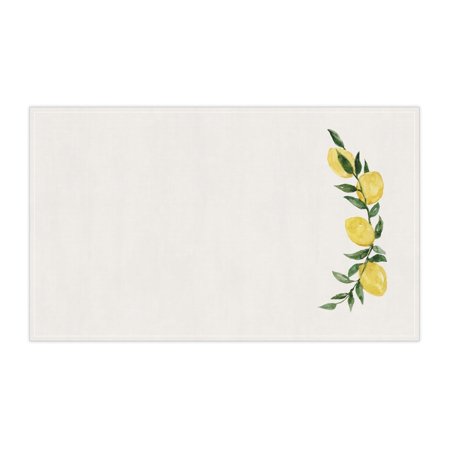 Lemons Floral Pastel Kitchen Tea Towel Durable Hand Towel Gift for Flower Lover Whimsical Home Decor Decorative Kitchen Cotton Twill