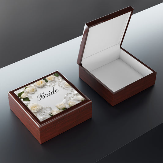 Bridal Jewelry Box Gift Unique Art Print Floral Trinket Box Bedroom Dresser Decor Vanity Wedding Gift Box - 3 colors to choose from