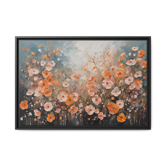 Wildflowers Print Floral Design Unique Framed Canvas Print Wall Art Flower Lover Gift Nature Gift Wildflower Decor 3 frame colors