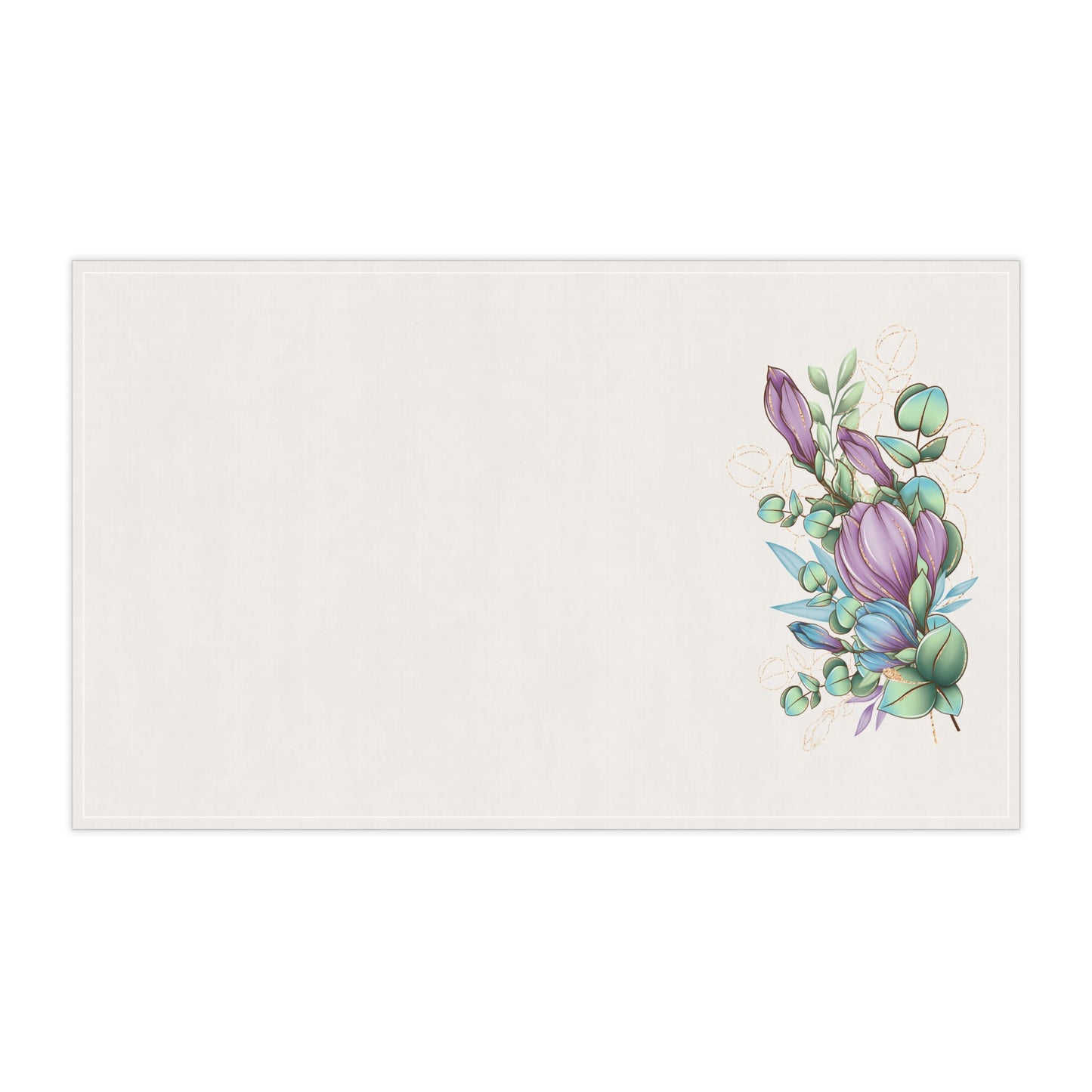 Pastel Floral Kitchen Tea Towel Durable Hand Towel Gift for Flower Lover Whimsical Home Decor Decorative Kitchen Cotton Twill