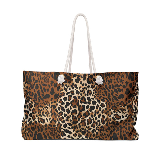 Leopard Print Tote Bag | Beach Bag | Shopping Bag | Boho | Cottage Core | Cats | Animal Lover | Cheetah | Cougar |