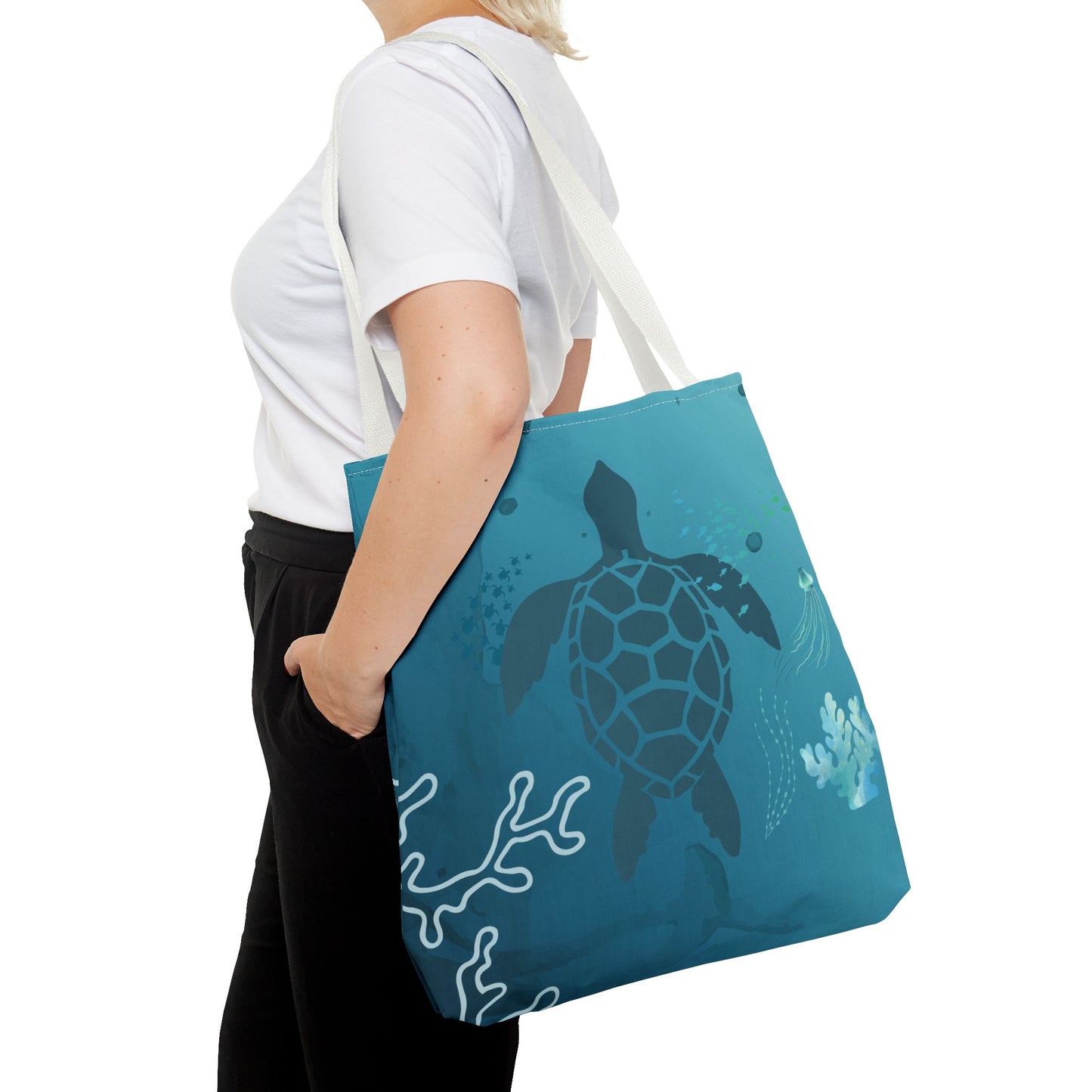 Sea Turtle Tote Bag | Carryall | Grocery Bag | Shopping Bag | Oceanic | Aquatic | Underwater |