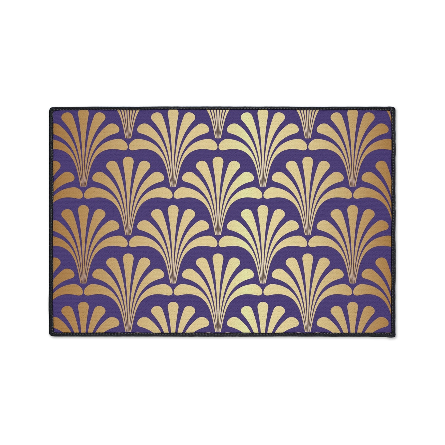 Decorative Heavy Duty Non-Slip Floor Mat Stylish Design Perfect for Entryway Kitchen Décor Purple Geometric Floral Design Rug Bathroom Mat