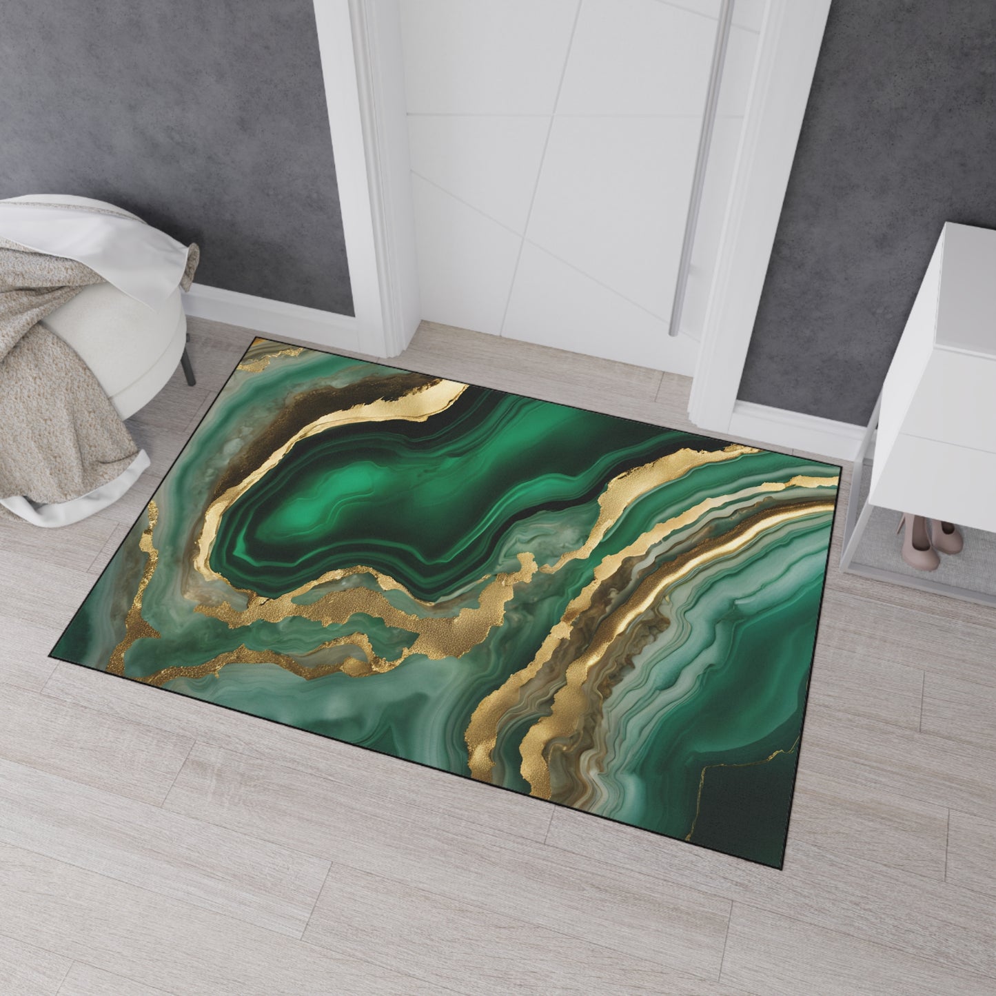 Decorative Heavy Duty Non-Slip Floor Mat Stylish Design Perfect for Entryway Kitchen Décor Garage Rug Coffee Bar Bathroom Floor Door Mat