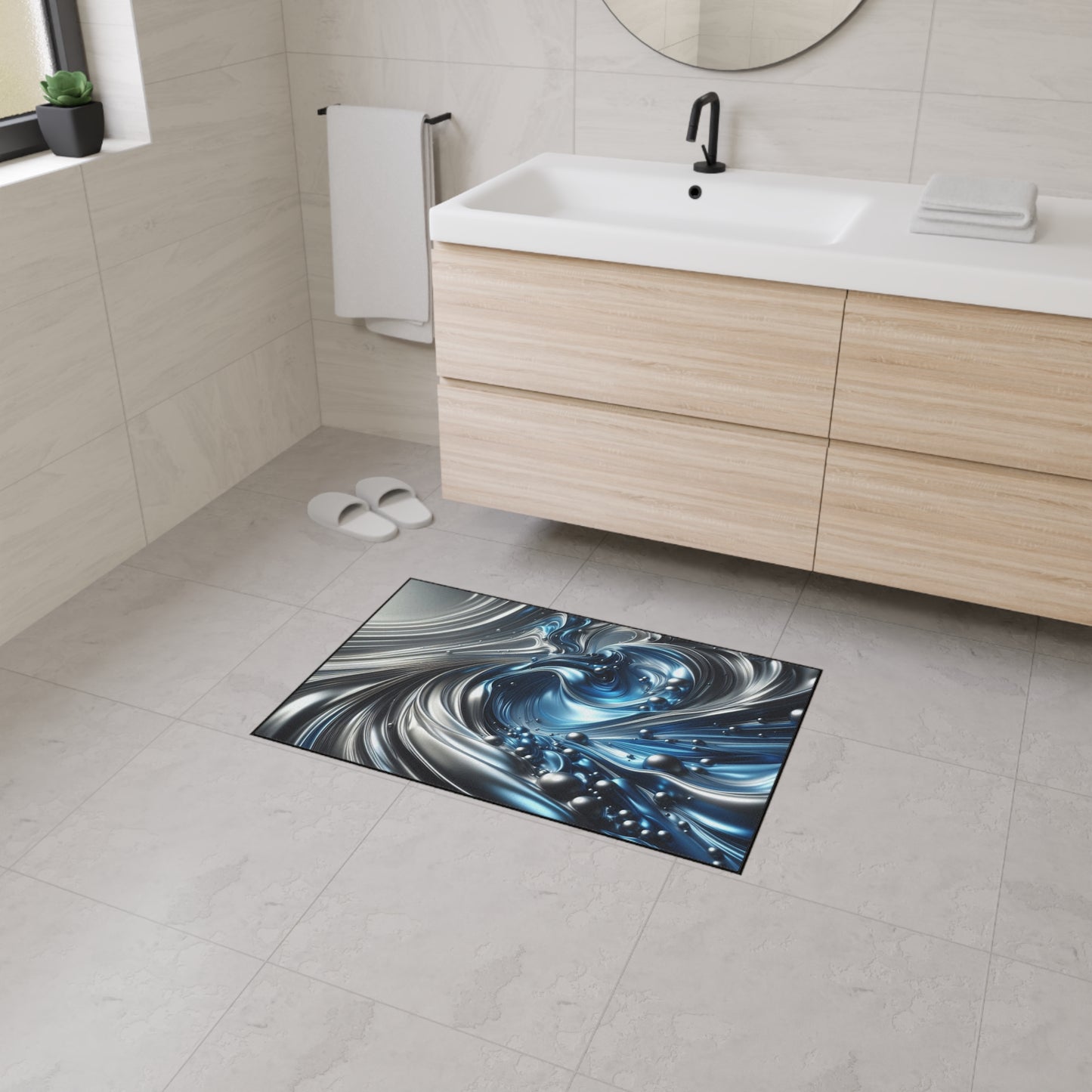 Decorative Heavy Duty Non-Slip Floor Mat Stylish Design Perfect for Entryway Kitchen Décor Garage Rug Coffee Bar Bathroom Floor Door Mat