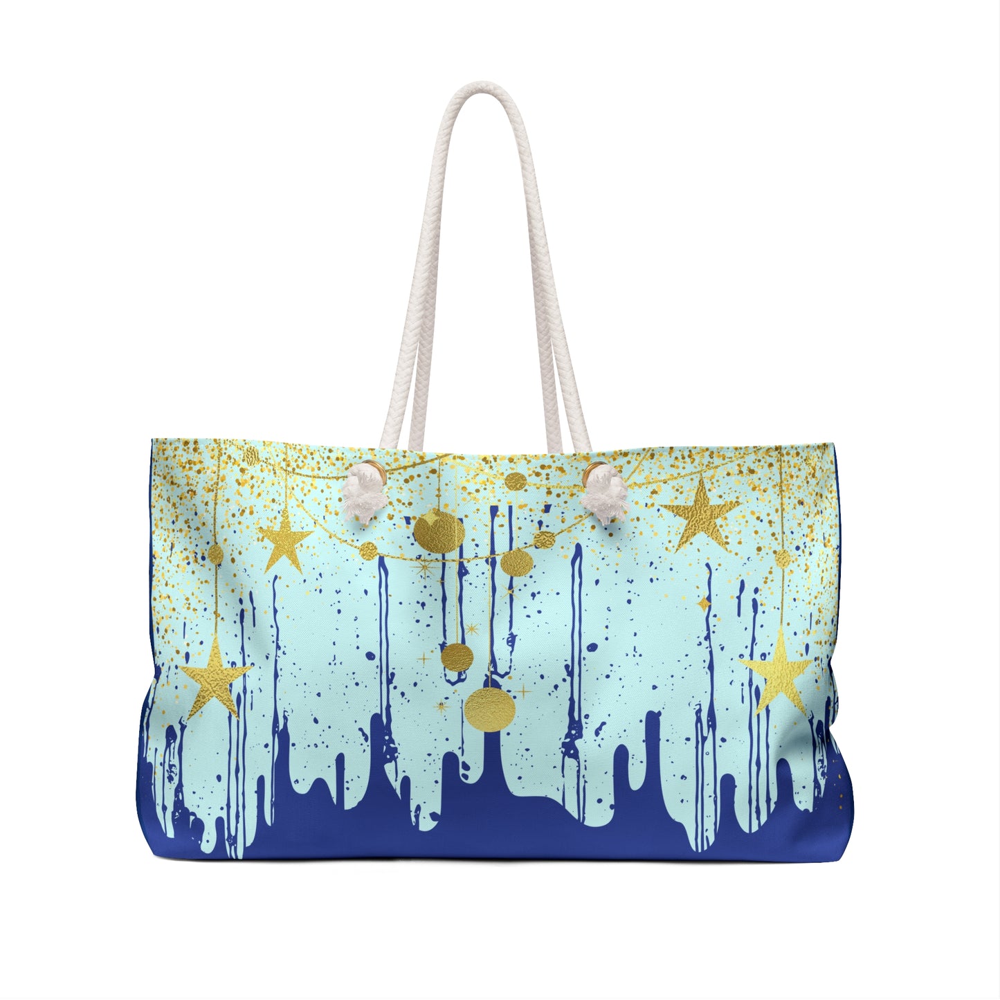 Abstract Star Tote Bag | Beach Bag | Gold Stars | Modern Art | Sparkling | Twinkling |