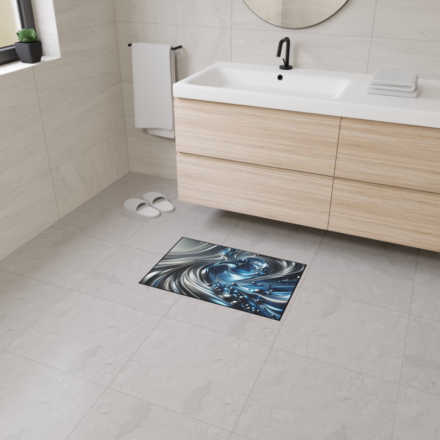 Decorative Heavy Duty Non-Slip Floor Mat Stylish Design Perfect for Entryway Kitchen Décor Garage Rug Coffee Bar Bathroom Floor Door Mat