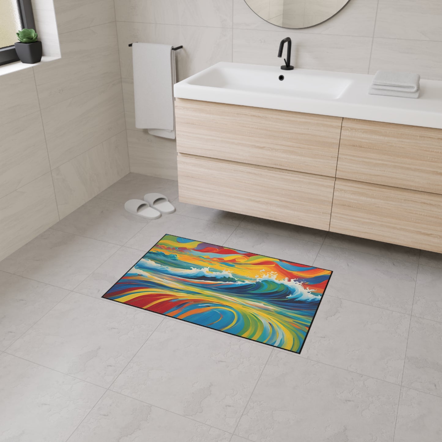 Decorative Heavy Duty Non-Slip Floor Mat Stylish Design Perfect for Entryway Kitchen Décor Garage Rug Coffee Bar Bathroom Floor Door Mat