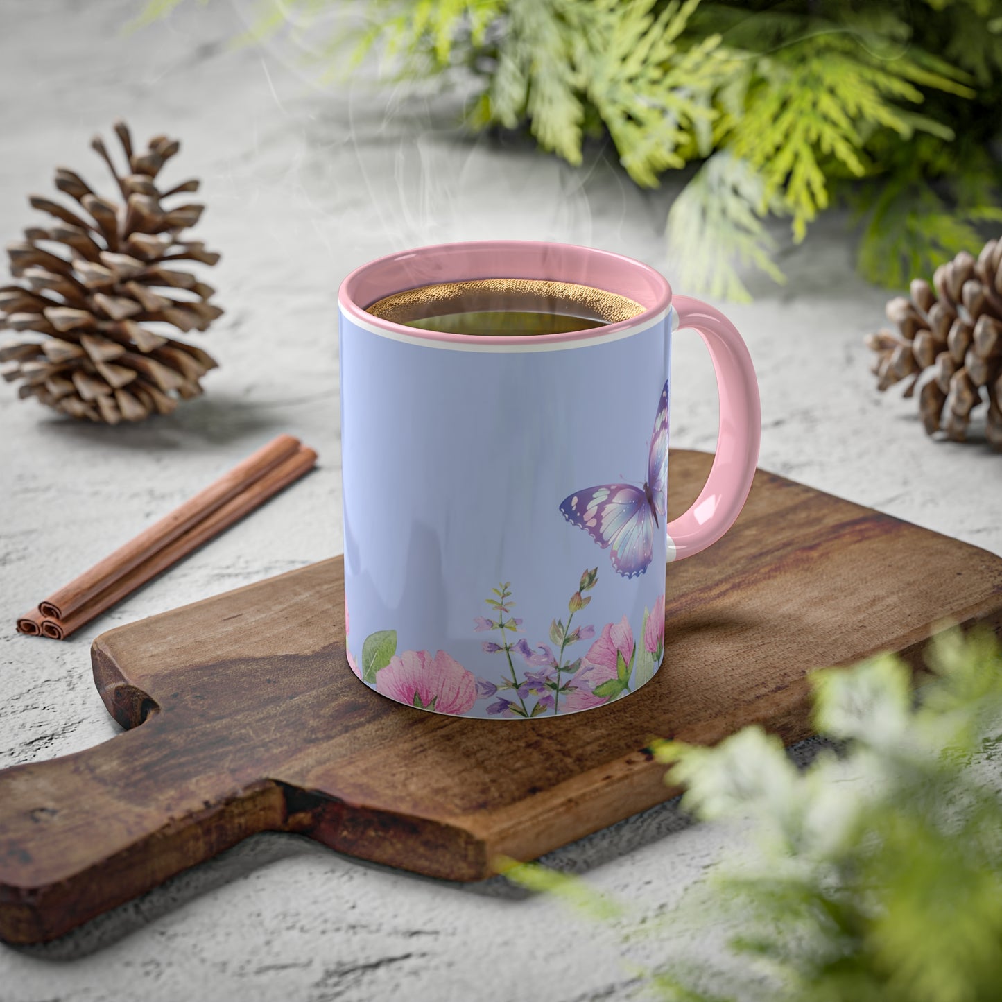 Butterfly Mug | Flowers Mug | Butterfly Gift | Coffee Mug | Tea | Hot Chocolate |