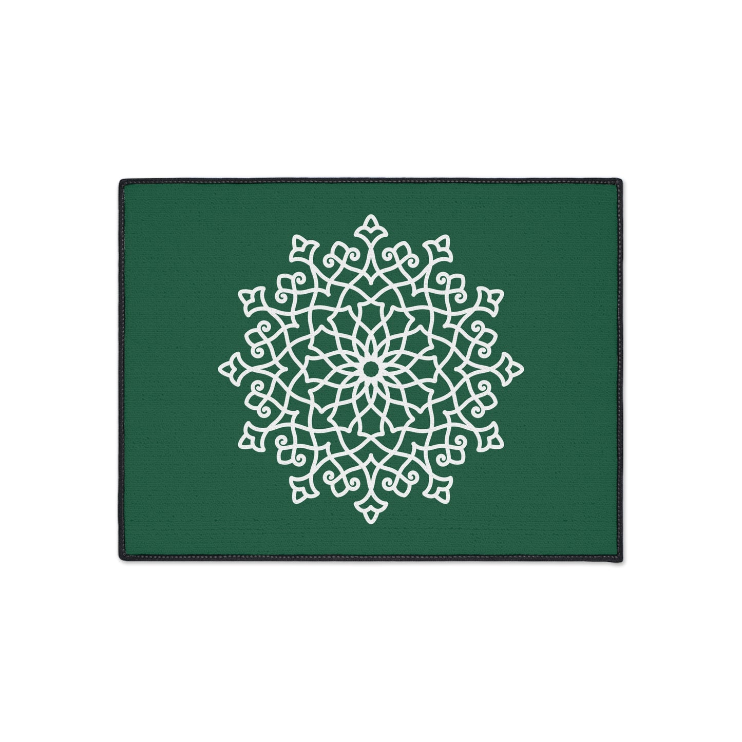 Decorative Heavy Duty Non-Slip Floor Mat Stylish Design Perfect for Entryway Kitchen Décor Green Floral Geometric Design Rug Bathroom Mat