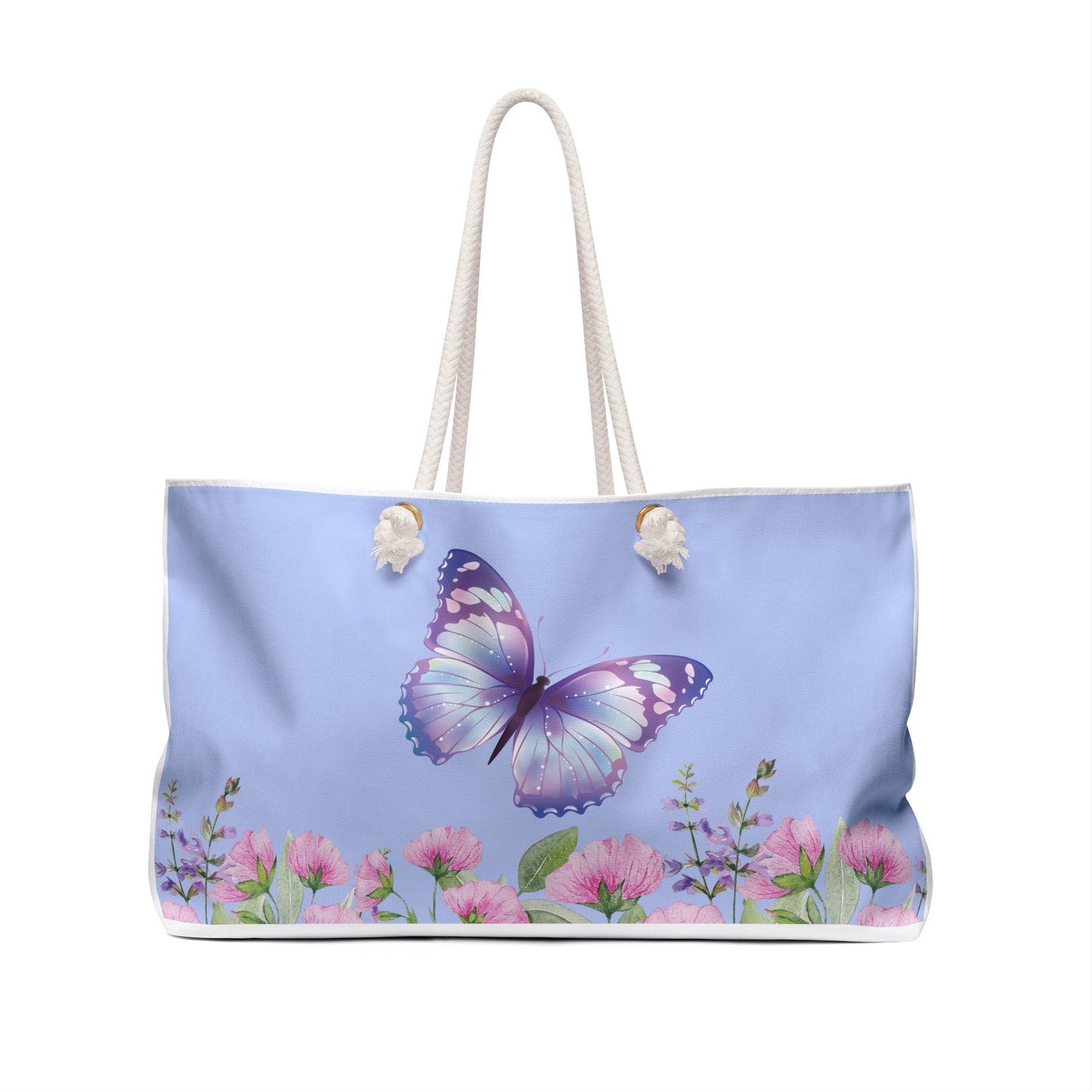 Butterfly Weekender Tote Bag | Beach Bag | Tote Bag | Flowers | Shopping Bag |