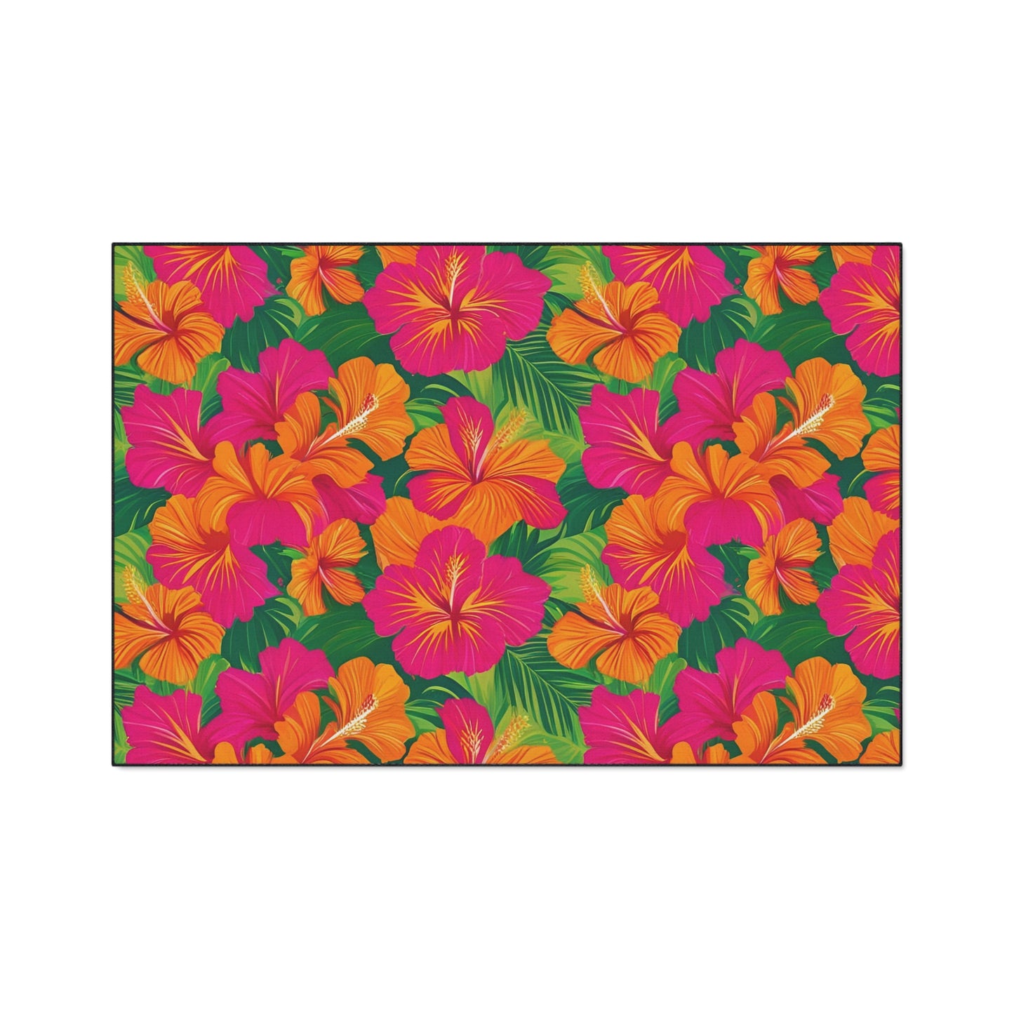 Decorative Heavy Duty Non-Slip Floor Mat Stylish Design Perfect for Entryway Kitchen Décor Beachy Hawaiian Rug Tropical Bathroom Floor