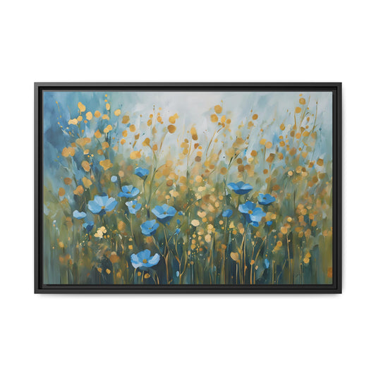 Wildflower Print Floral Design Unique Framed Canvas Print Wall Art Flower Lover Gift Nature Wildflower Contemporary Decor 3 frame colors