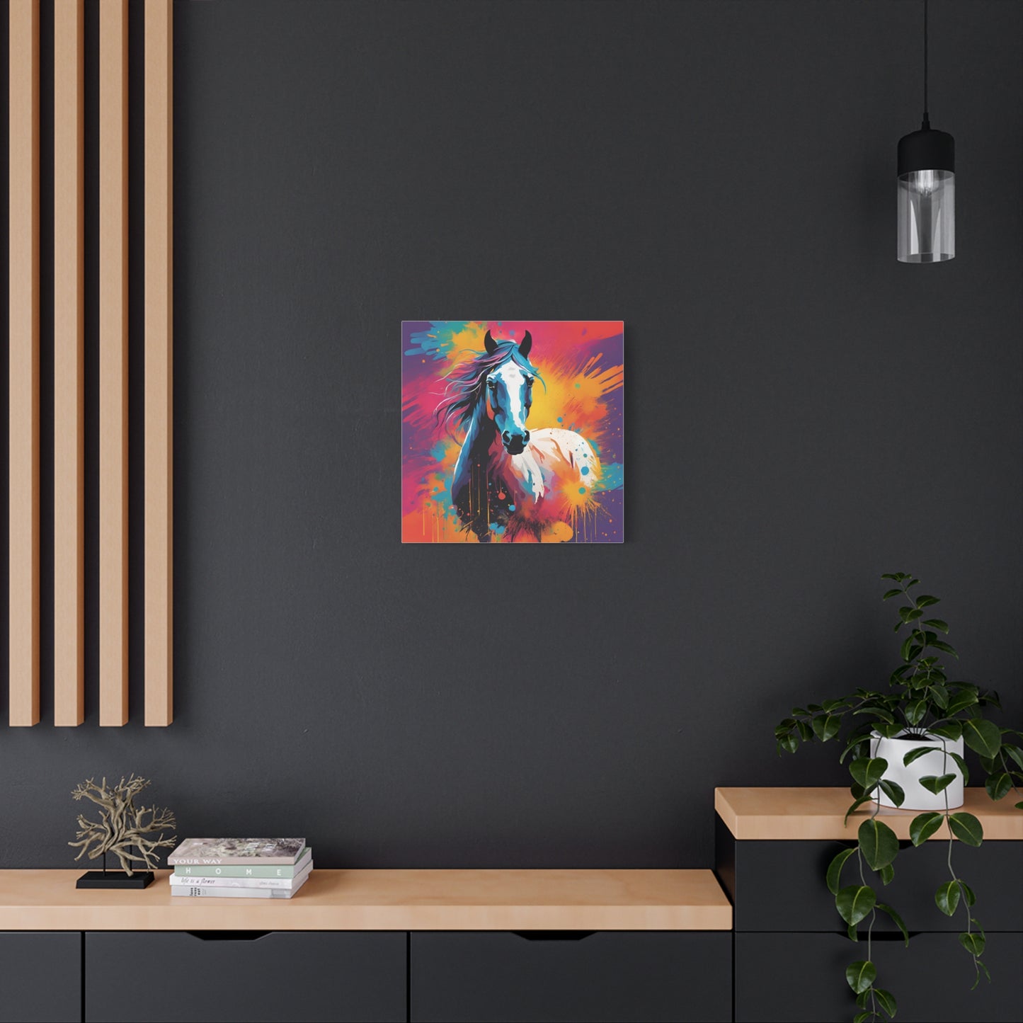 Horse Print Wall Art | Matte Canvas, Stretched, 1.25" | Modern Art | Animal Lover | Equestrian |